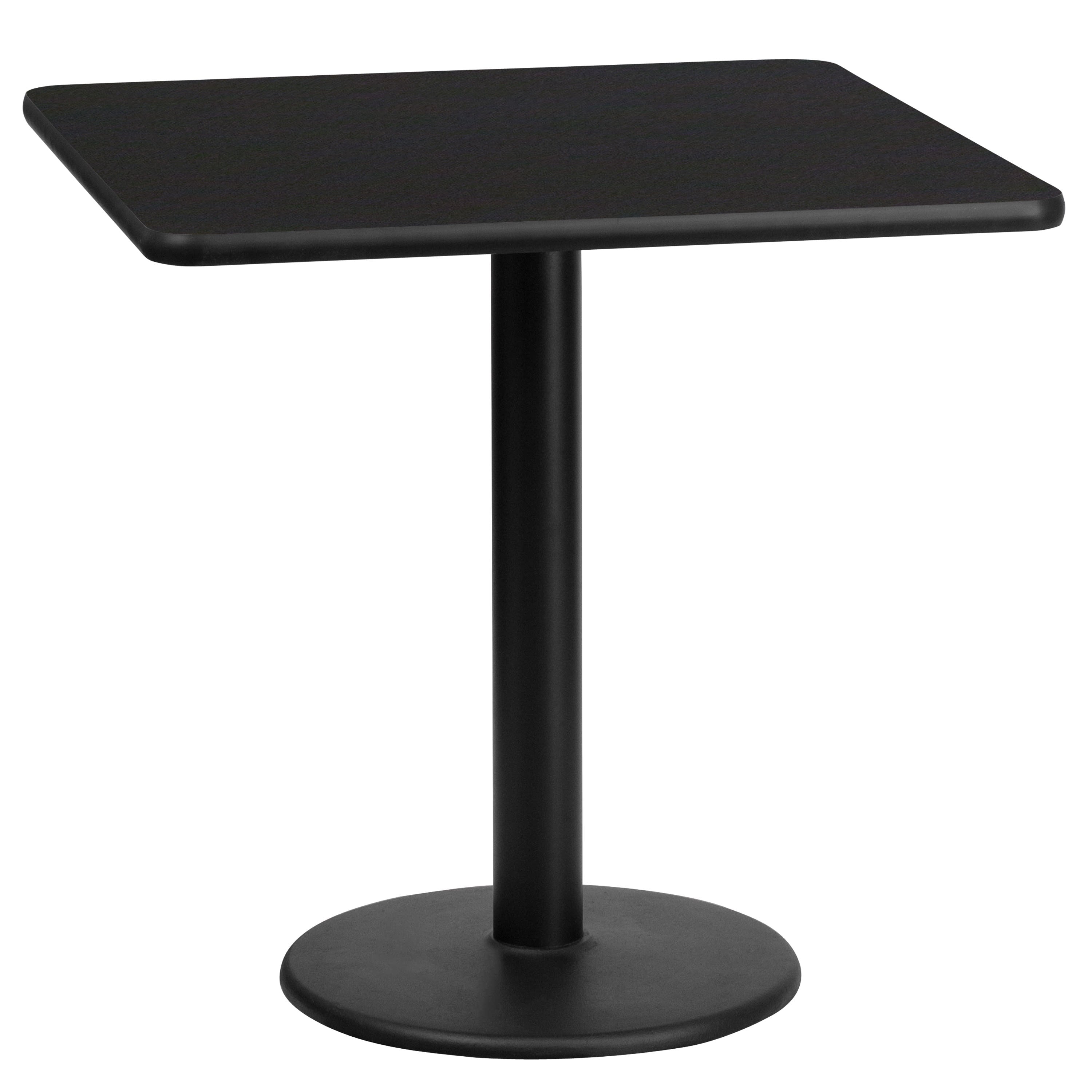 24' Square Laminate Table Top with 18' Round Table Height Base