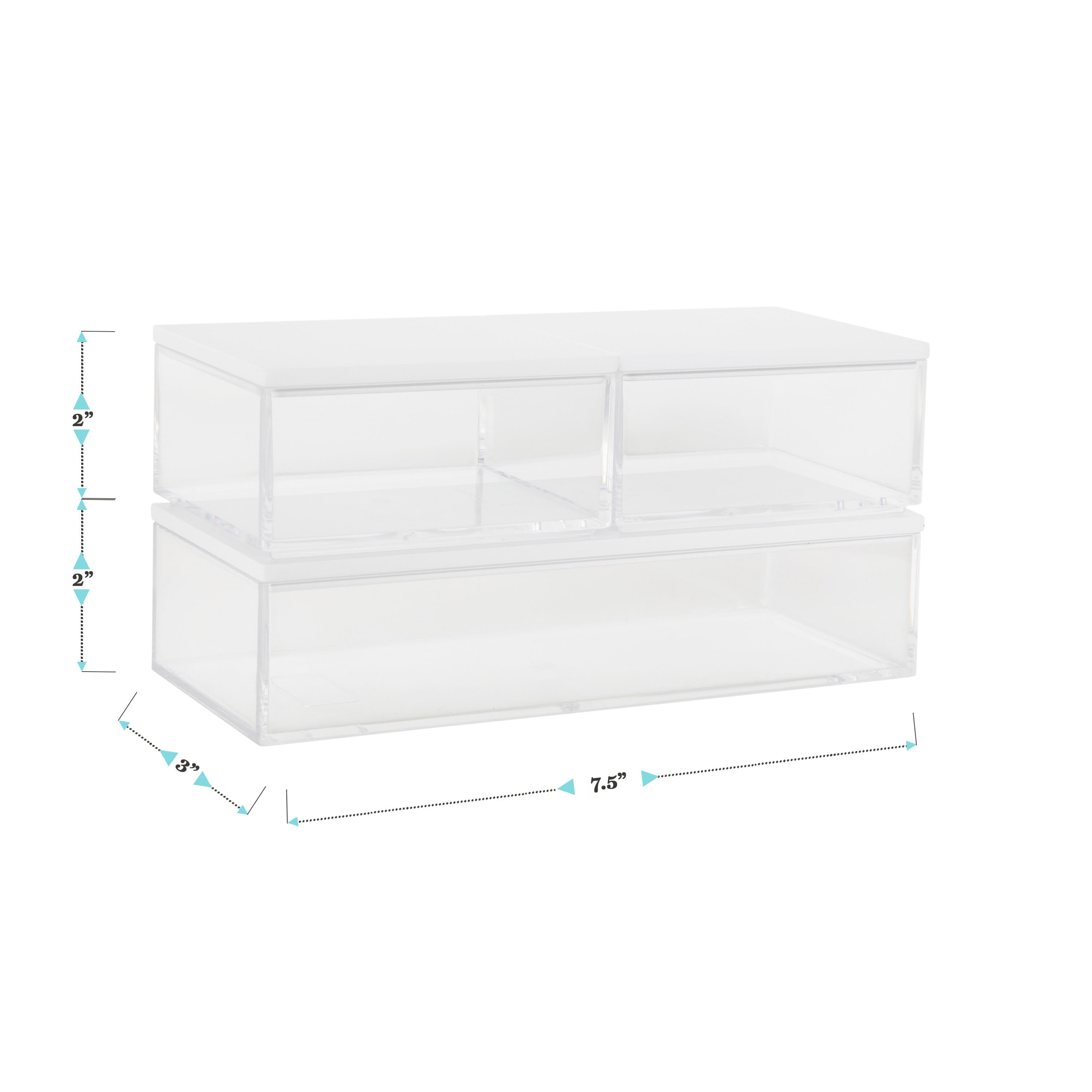 Brody Clear Plastic Storage Organizer Bins with Lids for Home Office, Kitchen, or Bathroom