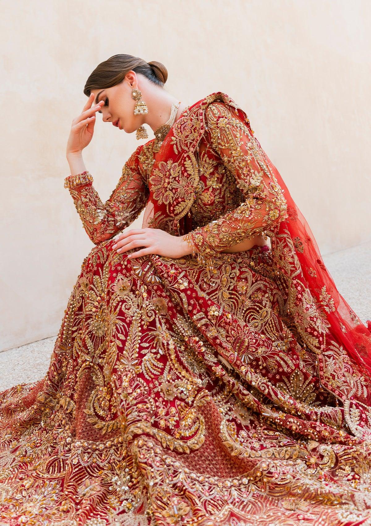 Marhaba | Embroidered Hand Embellished Wedding Lehenga