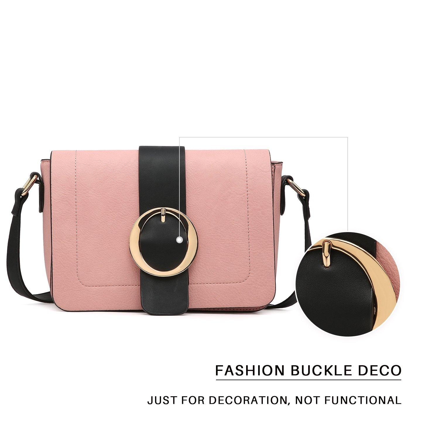 Concise Style Buckle Gold-Tone Ring Crossbody Bag