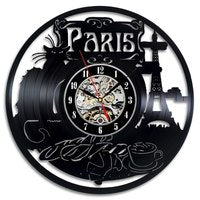 Paris France City Home Decoration Vinyl Wall Clock Gift