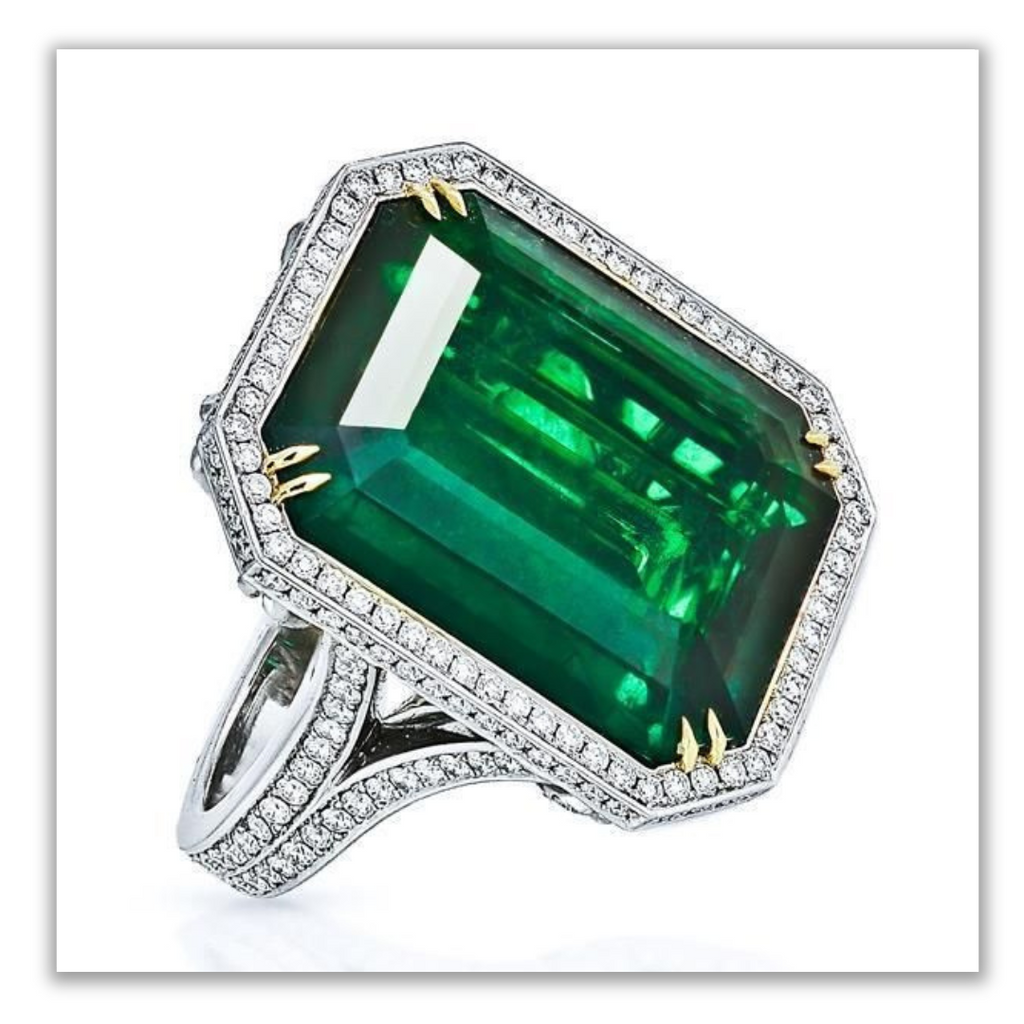 Emerald Diamond ring by HarryChadEnt.com