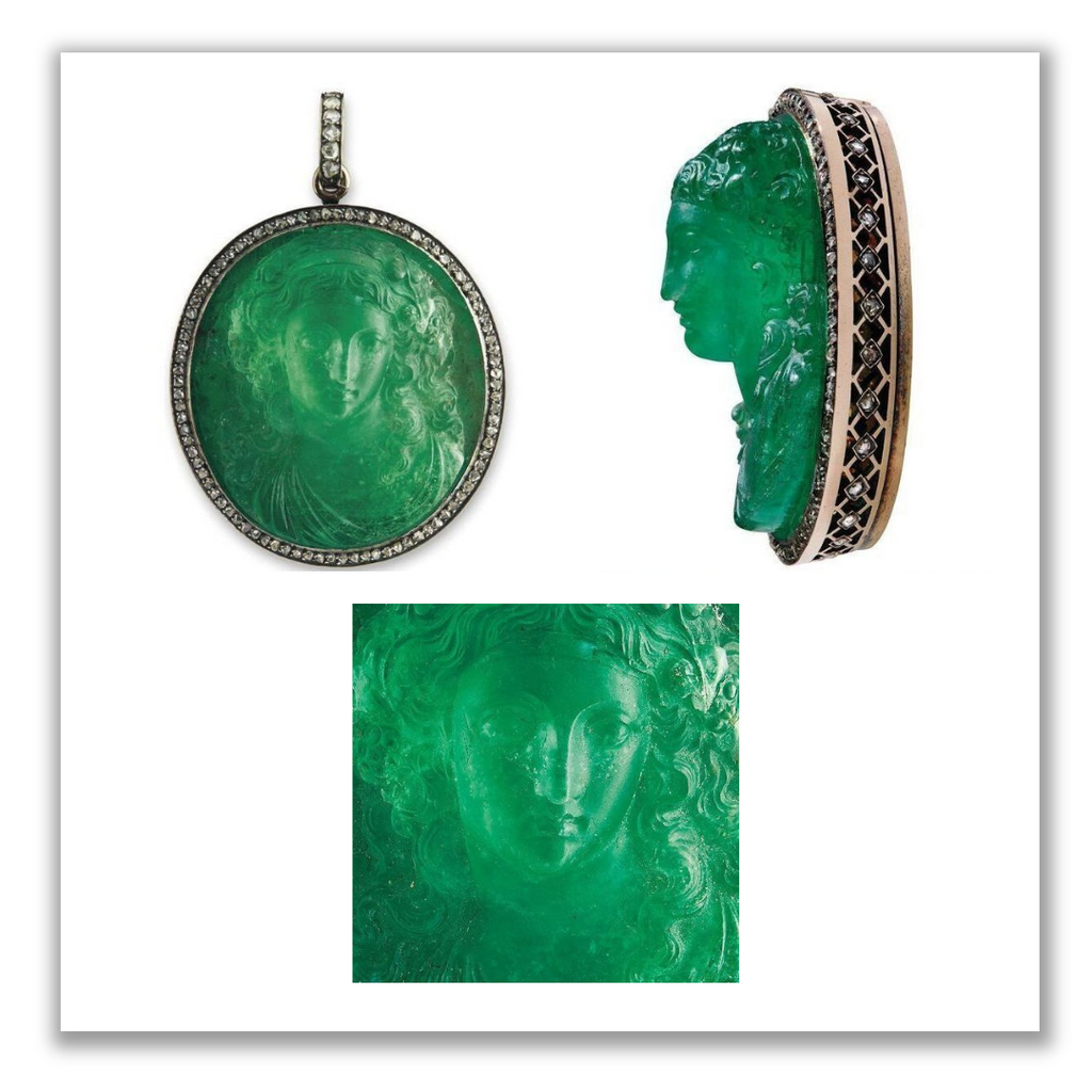 Emerald and Diamond Pendants 1920 by christies