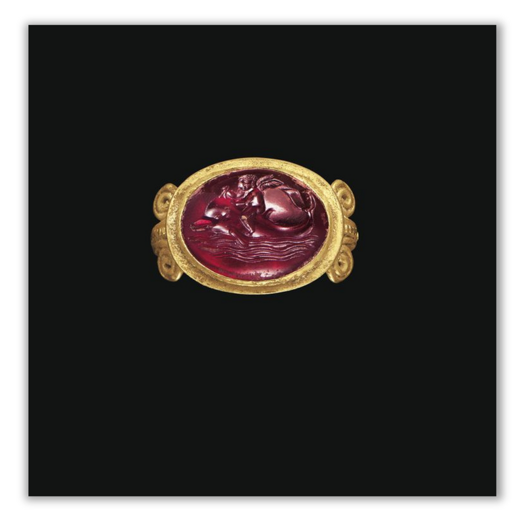 Greek Gold And Garnet Ancient ring by Christies.com