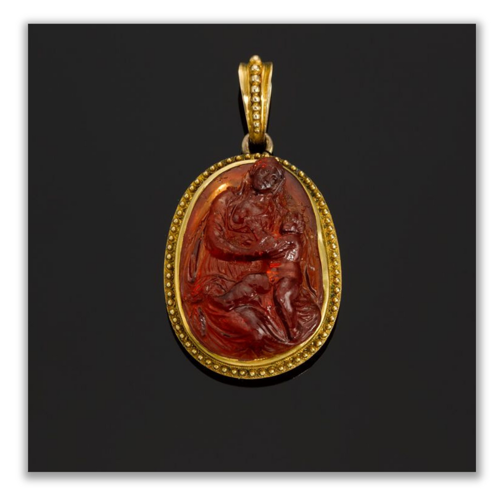 Italian Circa 1600 Large Cameo with Madonna and Child by Sotheby's