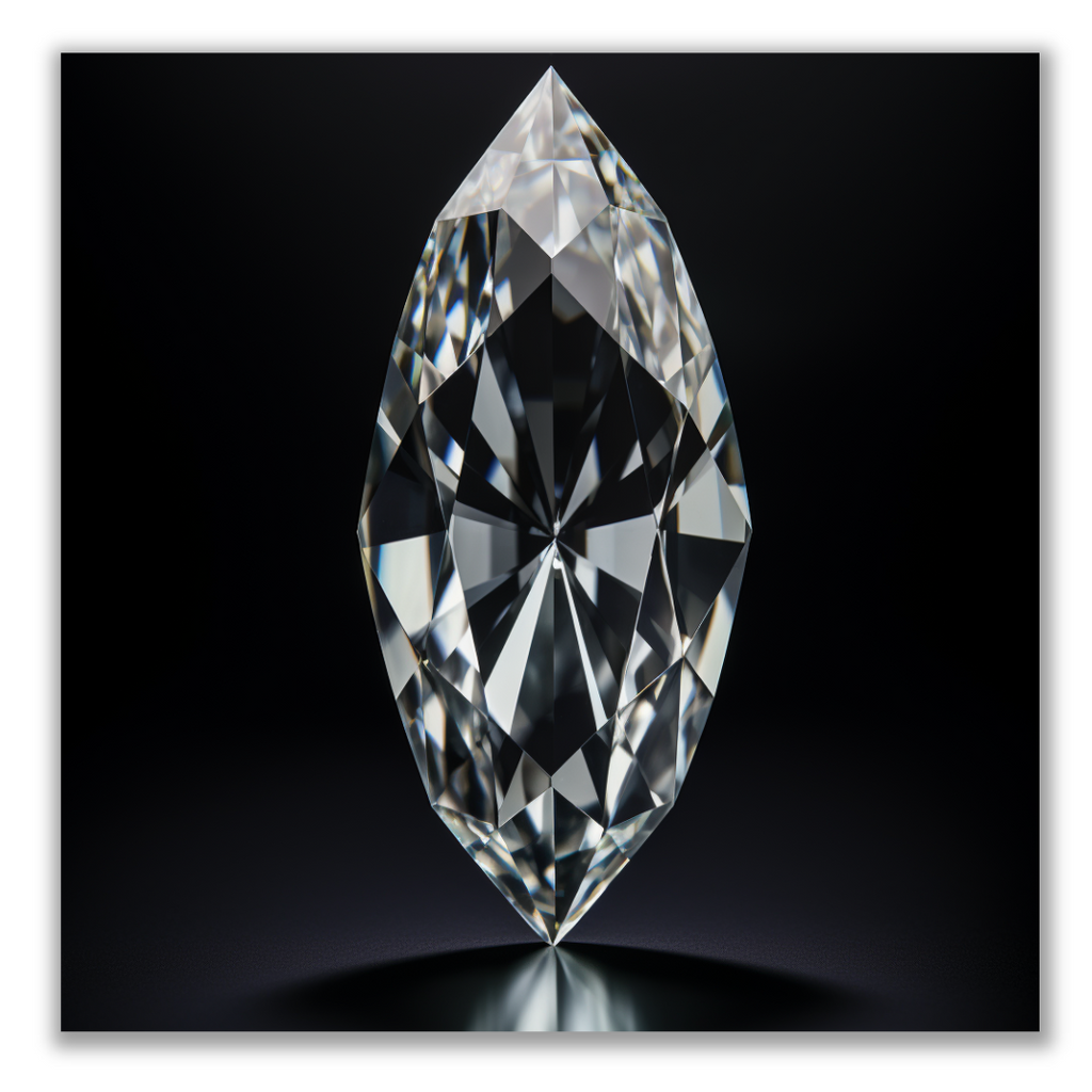 Marquise shaped diamond