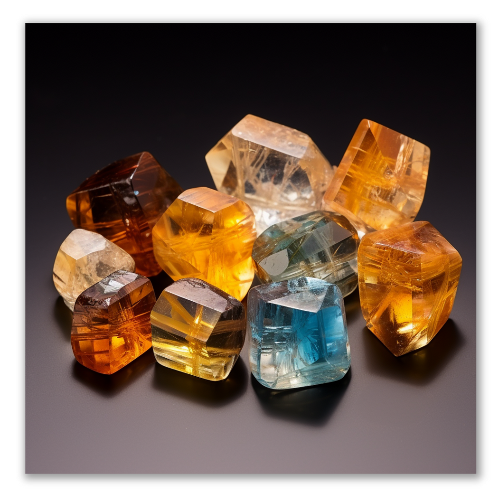Natural and Treated Variations topaz