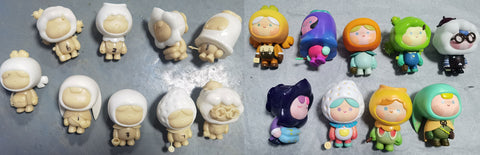 Demeng Toy-color sample making by manual coloring