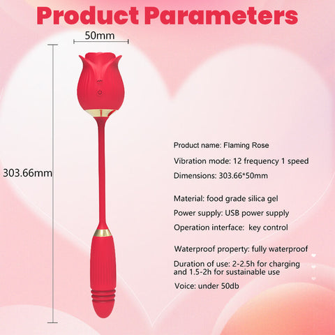 Telescopic Rose Shaker Sex Toy 1 rose toy clit sucker vibrator red
