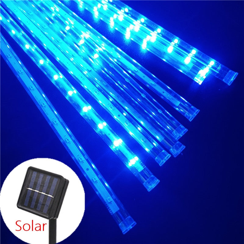 Solar LED Meteor Shower Light Holiday String Light