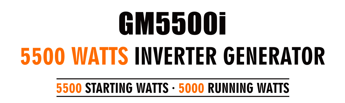GENMAX GM5500i 5500 Watt Gasoline Inverter Generator with CO Detect