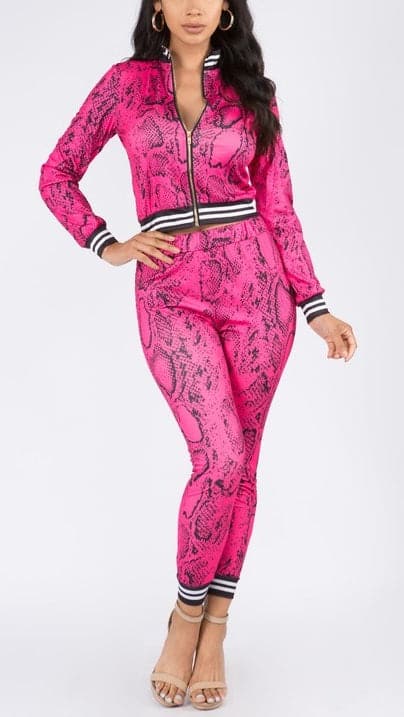 Snake Pattern Track Suit