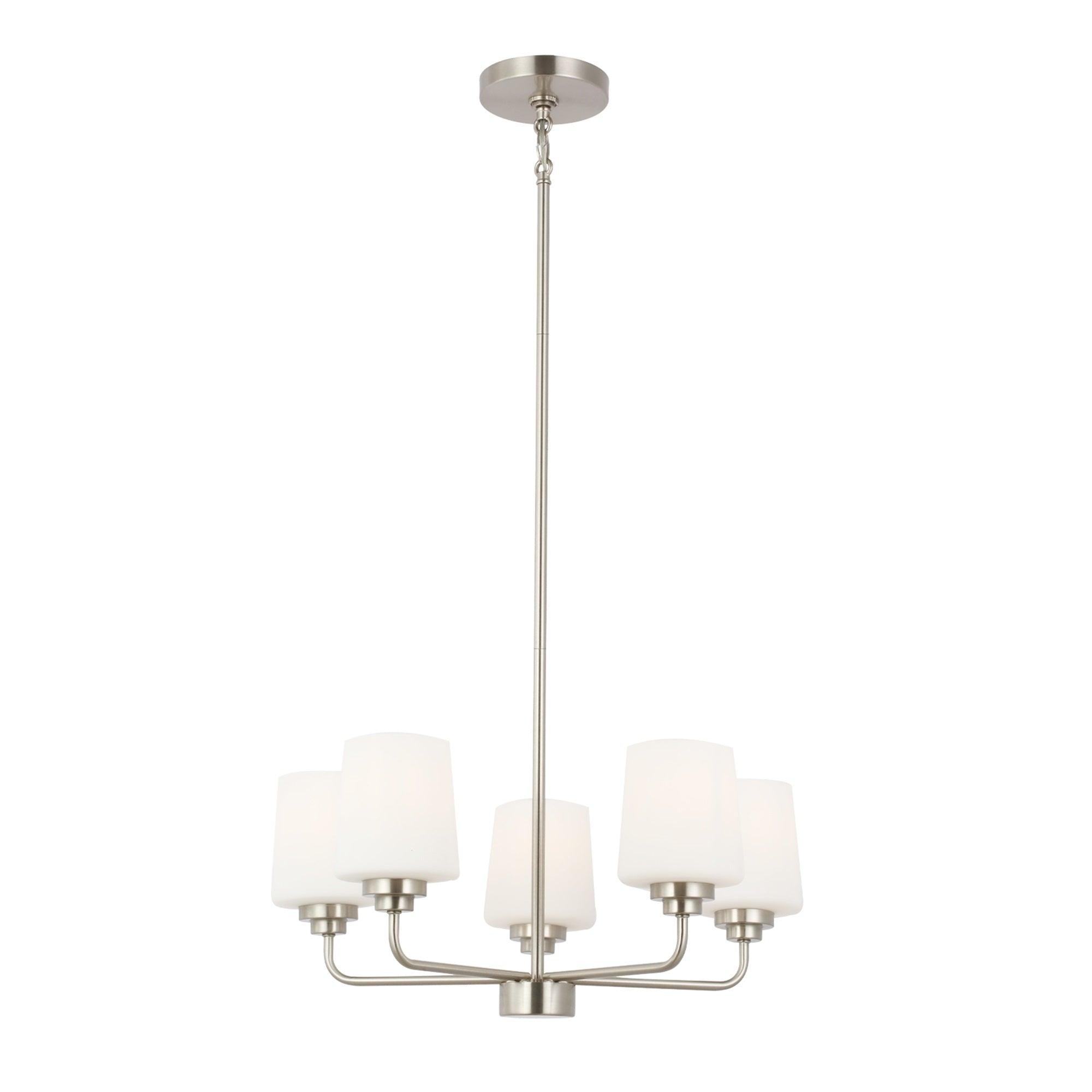 ???? 5 Light Glass Hanging Pendant Chandelier Fixture Living Room Ceiling Lamp
