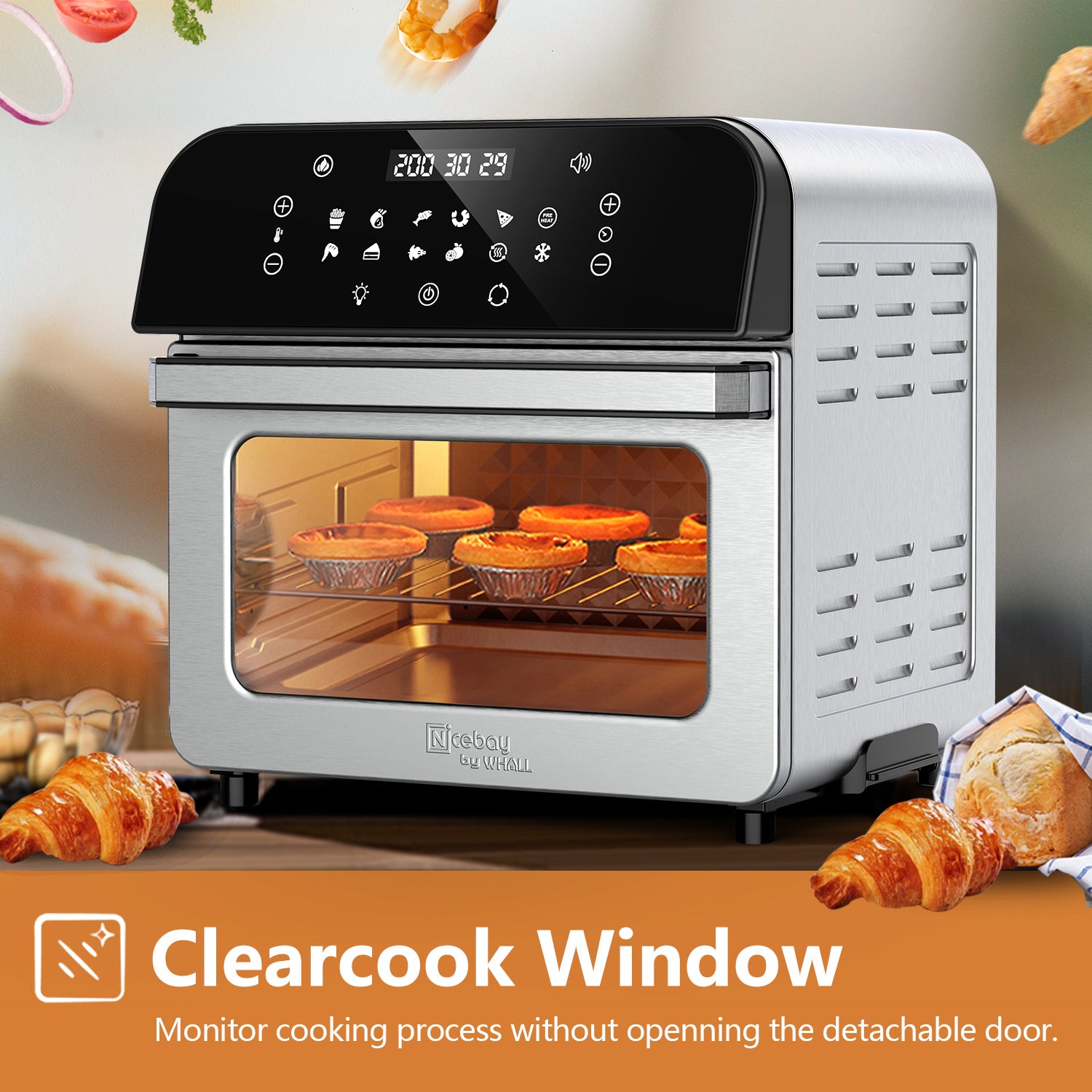 5-Quart Single Basket 4-in-1 Air Fryer Oven with Clearcook Window