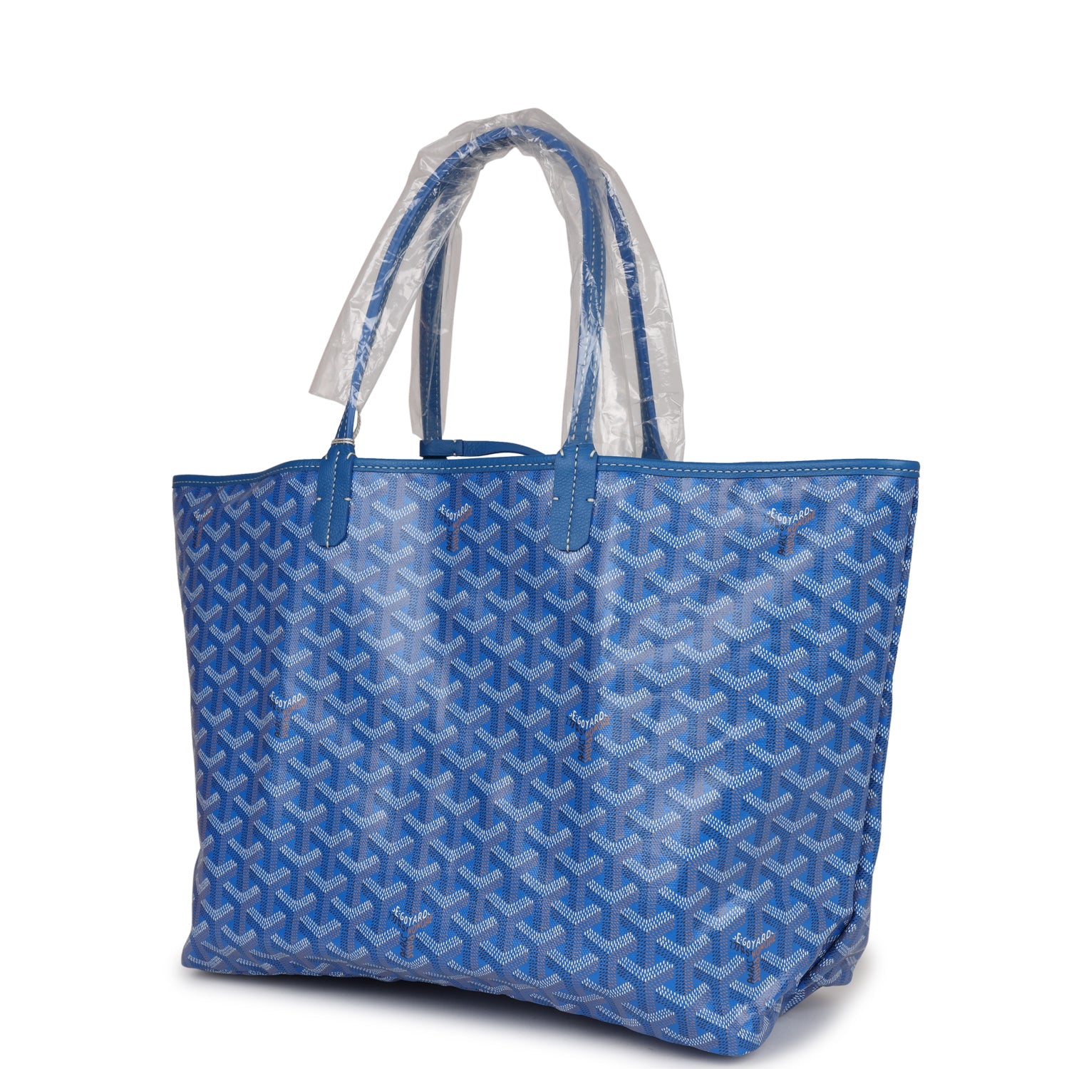 Goyard Goyardine Sky Blue St. Louis PM Tote Bag Palladium Hardware