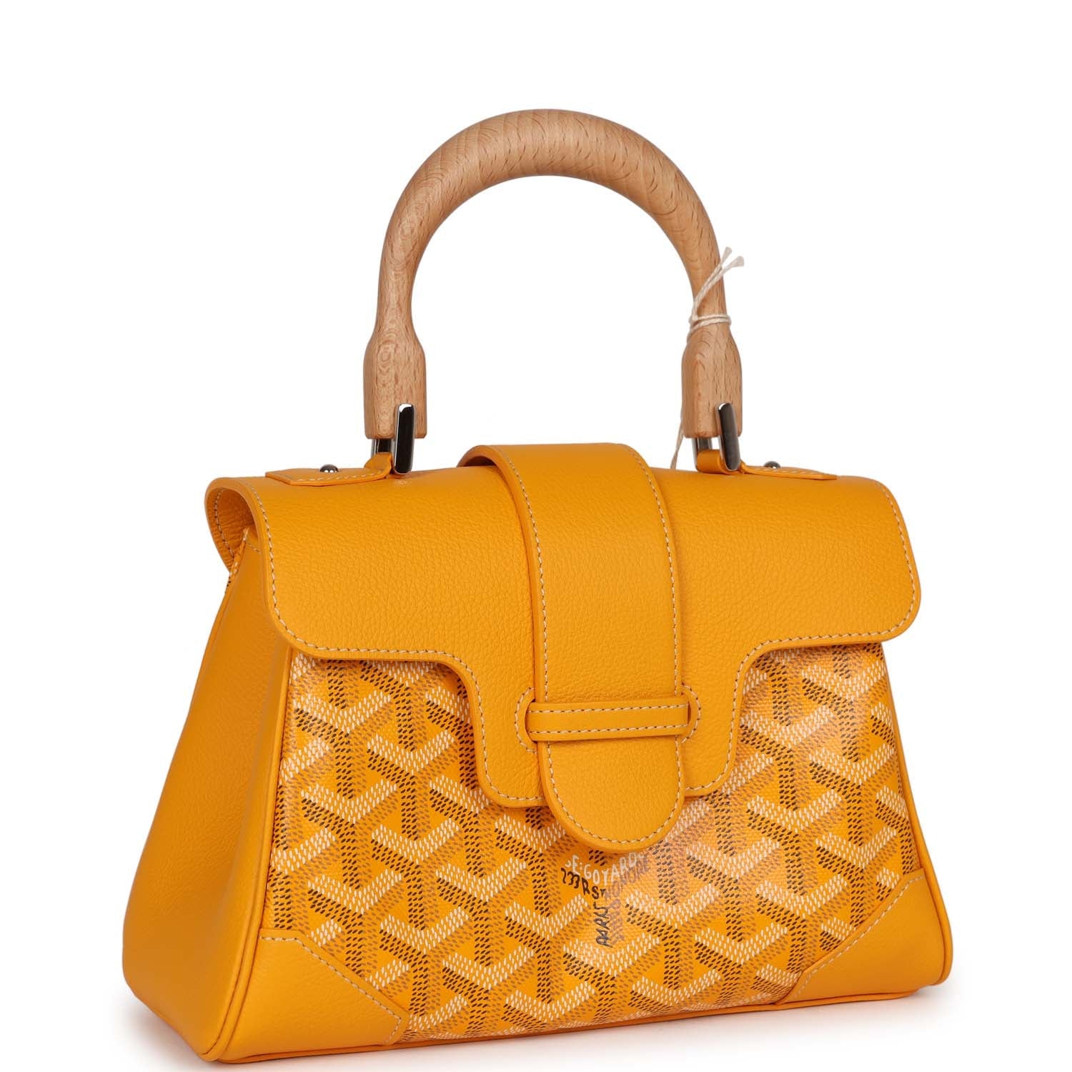 Goyard Saigon Souple Mini Bag Yellow Goyardine Palladium Hardware