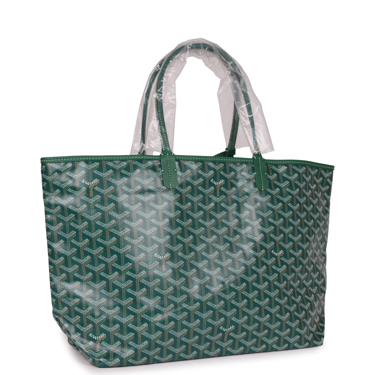 Goyard Goyardine Green St. Louis PM Tote Bag Palladium Hardware