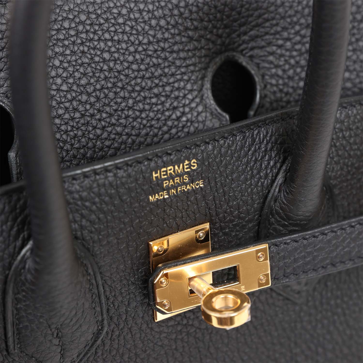 Hermes Birkin 25 Black Togo Gold Hardware