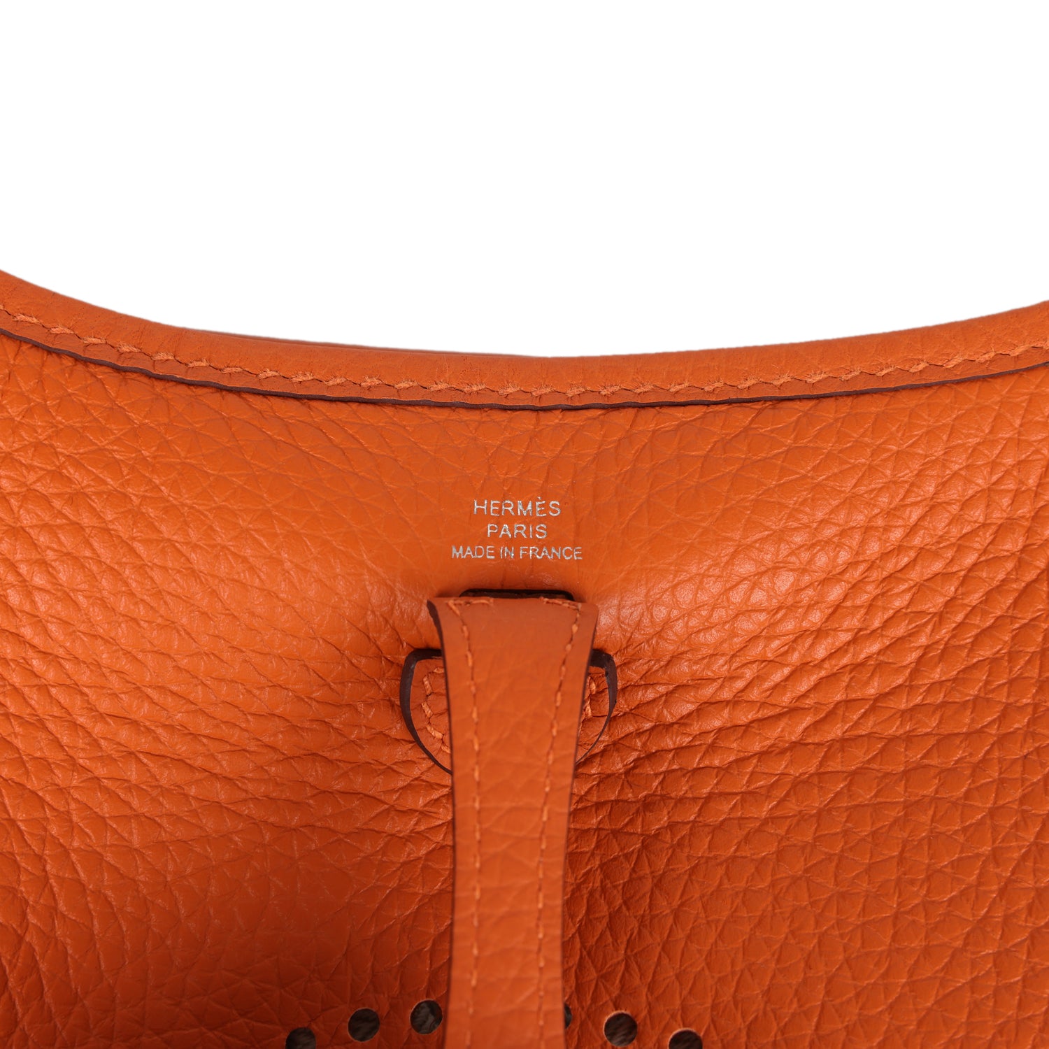 Hermes Evelyne TPM Orange Clemence Palladium Hardware