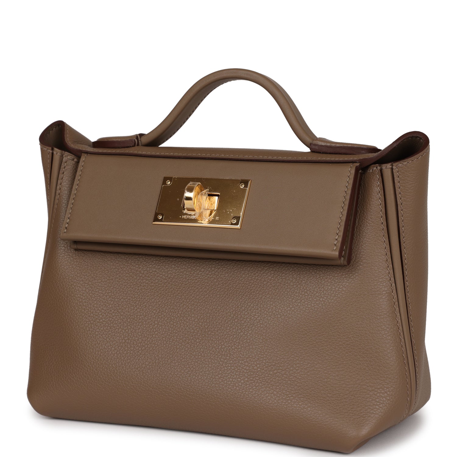 Hermes Mini 24/24 Etoupe Evercolor and Swift Gold Hardware