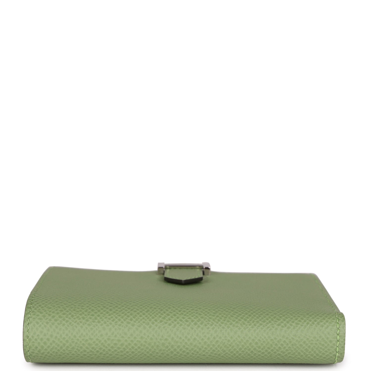Hermes Bearn Compact Wallet Vert Criquet Epsom Palladium Hardware