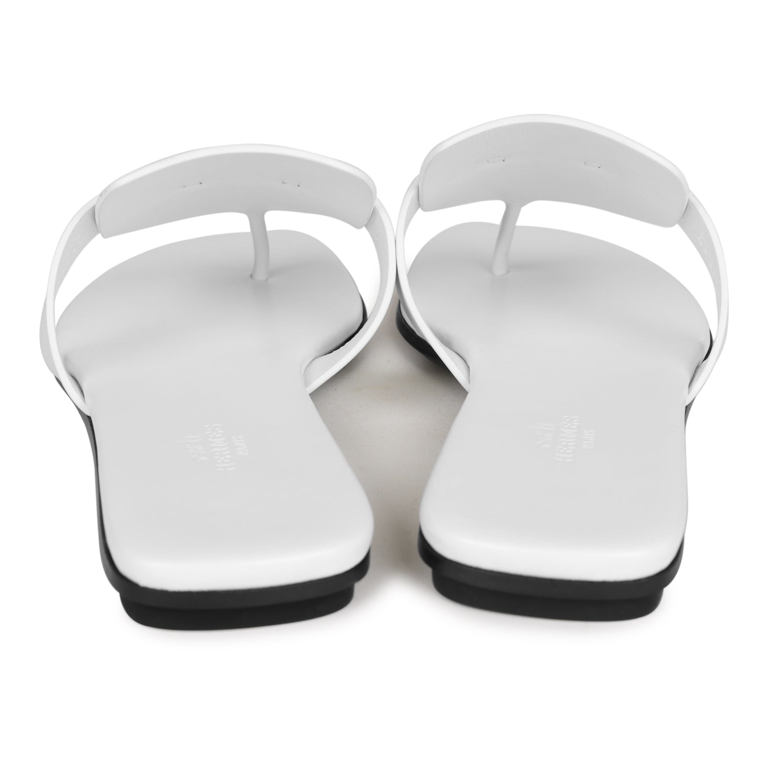 Hermes Galerie Sandals White Calfskin 41 EU