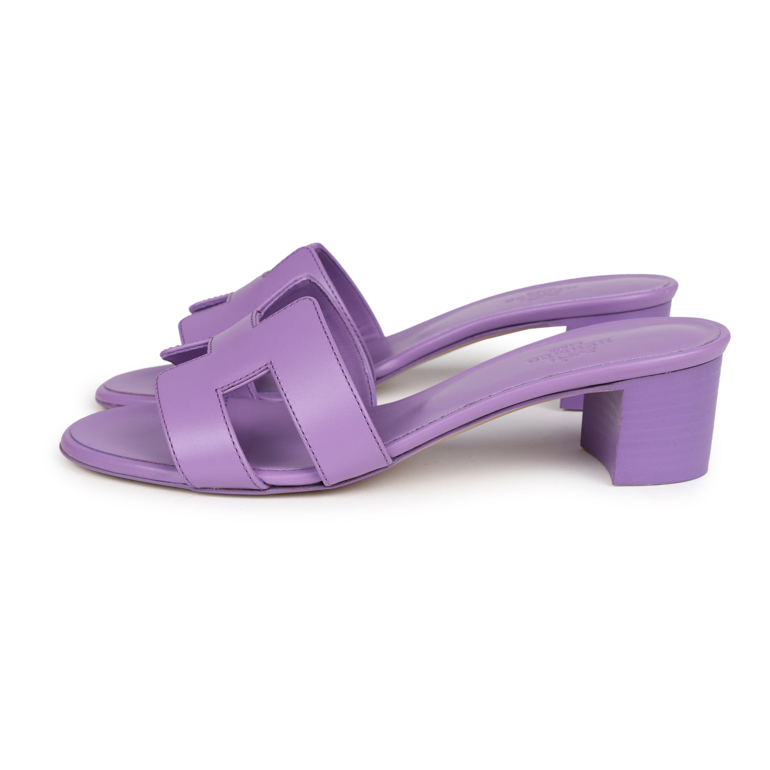 Hermes Oasis Sandals Violet Calfskin 36.5 EU