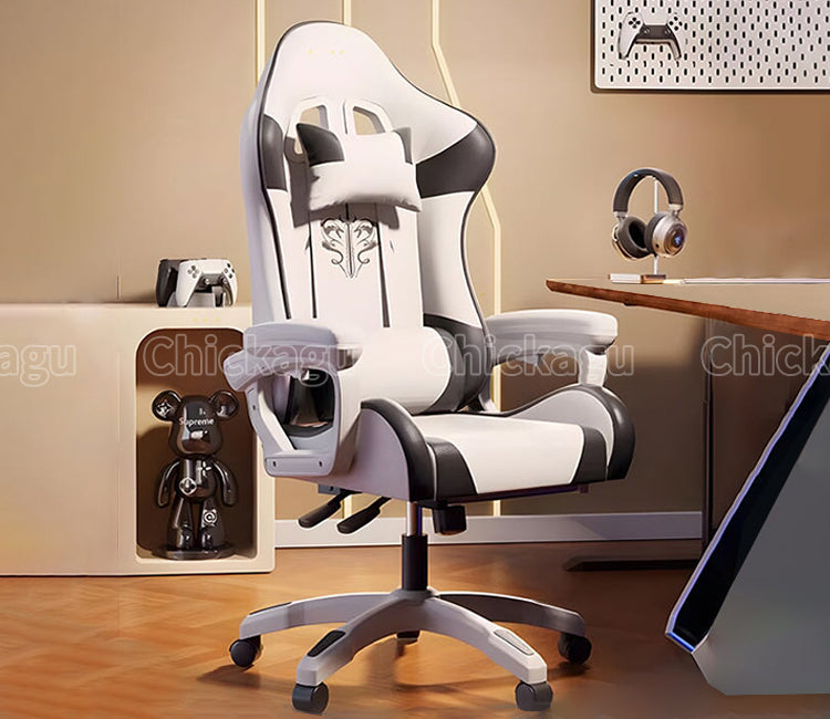人間工学 ヘッドレスト ランバーサポート 二重充填 スチールフレーム リクライニング チェア ワークチェア ゲーミングチェア モダン おしゃれ 快適 BGY-C015 chickagu