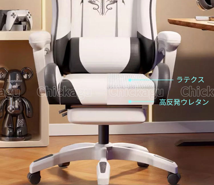 人間工学 ヘッドレスト ランバーサポート 二重充填 スチールフレーム リクライニング チェア ワークチェア ゲーミングチェア モダン おしゃれ 快適 BGY-C015 chickagu