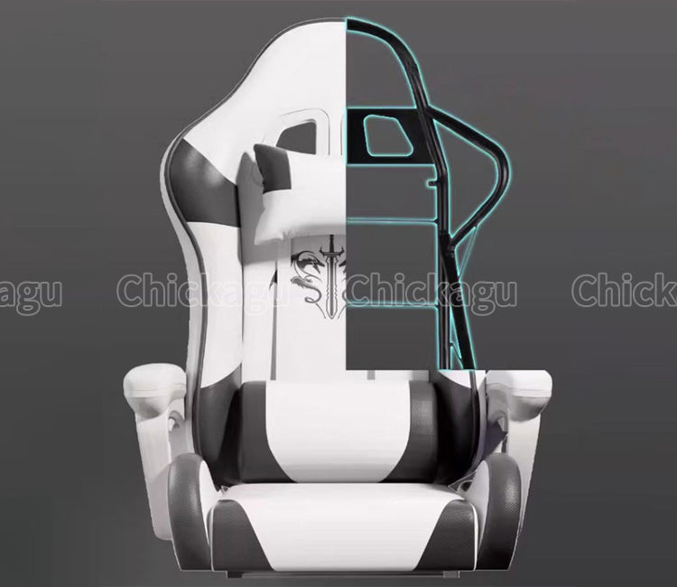 人間工学 ヘッドレスト ランバーサポート 二重充填 スチールフレーム リクライニング チェア ワークチェア ゲーミングチェア モダン おしゃれ 快適 BGY-C015 chickagu
