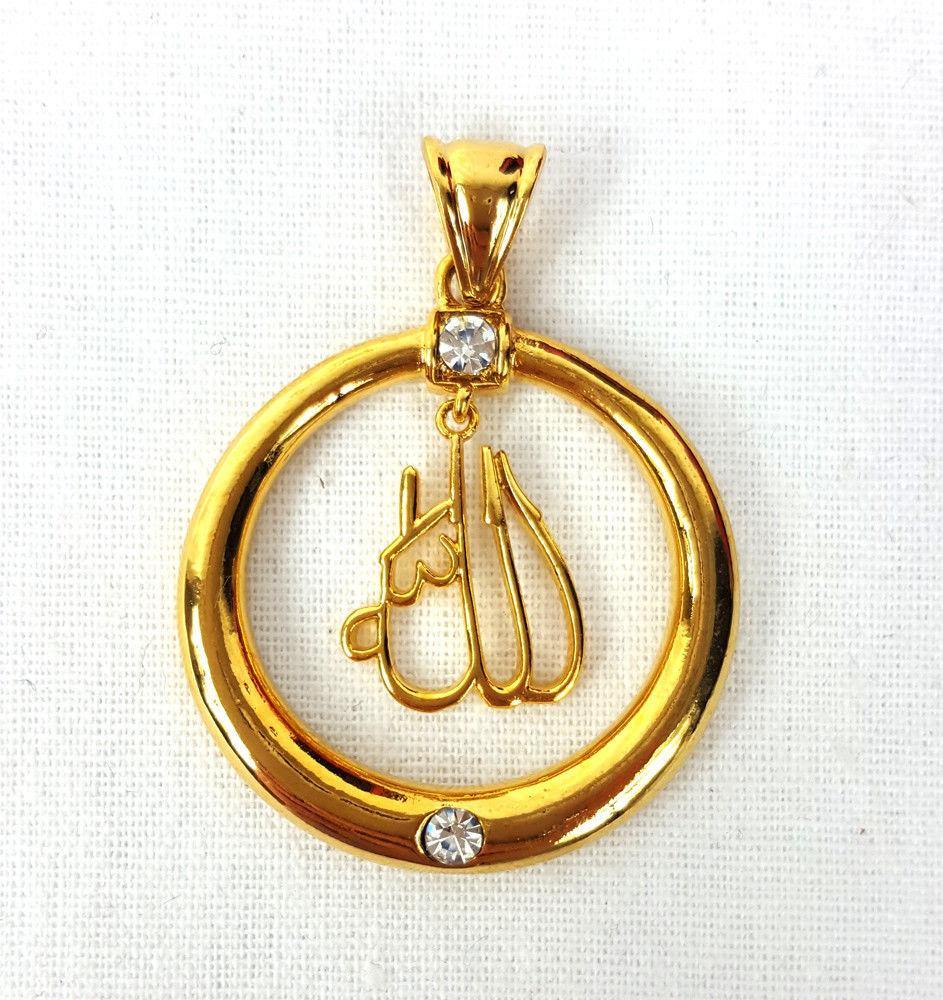 24k Gold Plated Islamic Pendant Copper Necklace