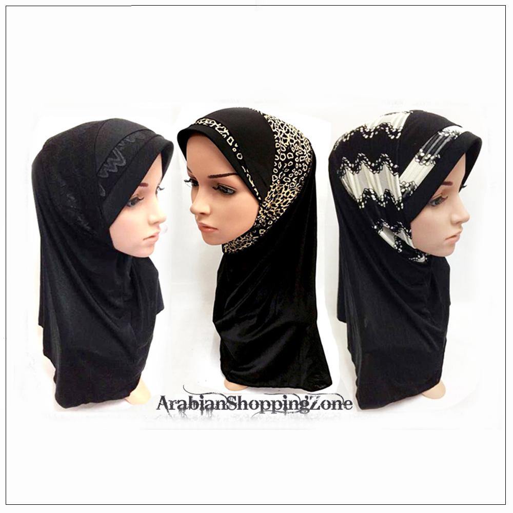 Viscose Ice Silk Lace Black Muslim Hijab Islamic Scarf Shawls