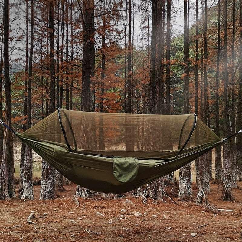 Automatic Quick-opening Mosquito Net Hammock Outdoor Camping Pole Hammock