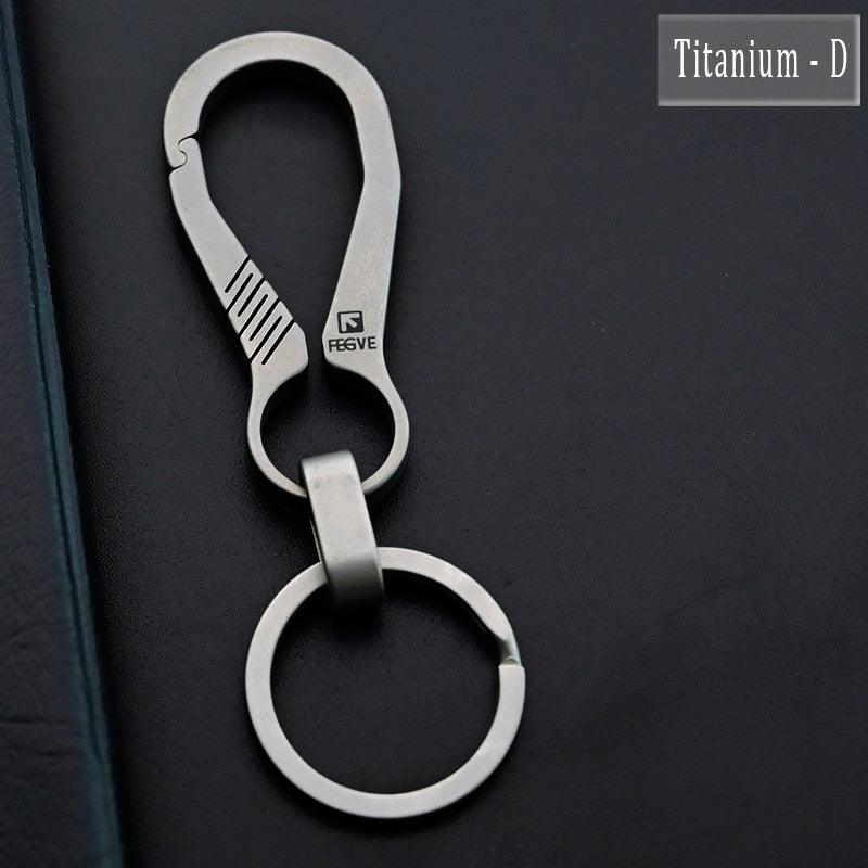 Titanium Luxury Key Chain Ultra Lightweight EDC Carabiner