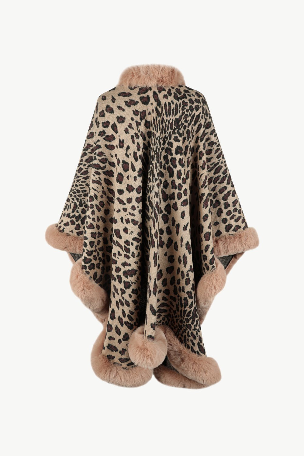 KRE Prime Women Leopard Open Front Poncho