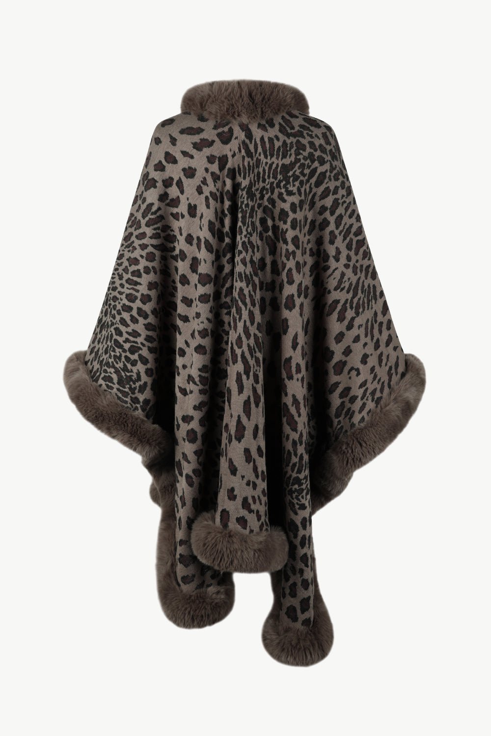 KRE Prime Women Leopard Open Front Poncho