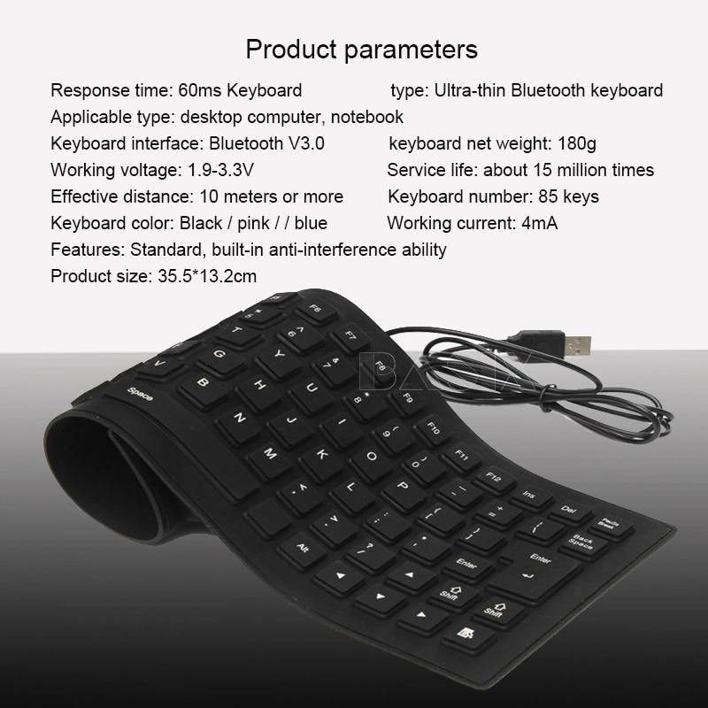 Silicone Foldable Waterproof USB Keyboard