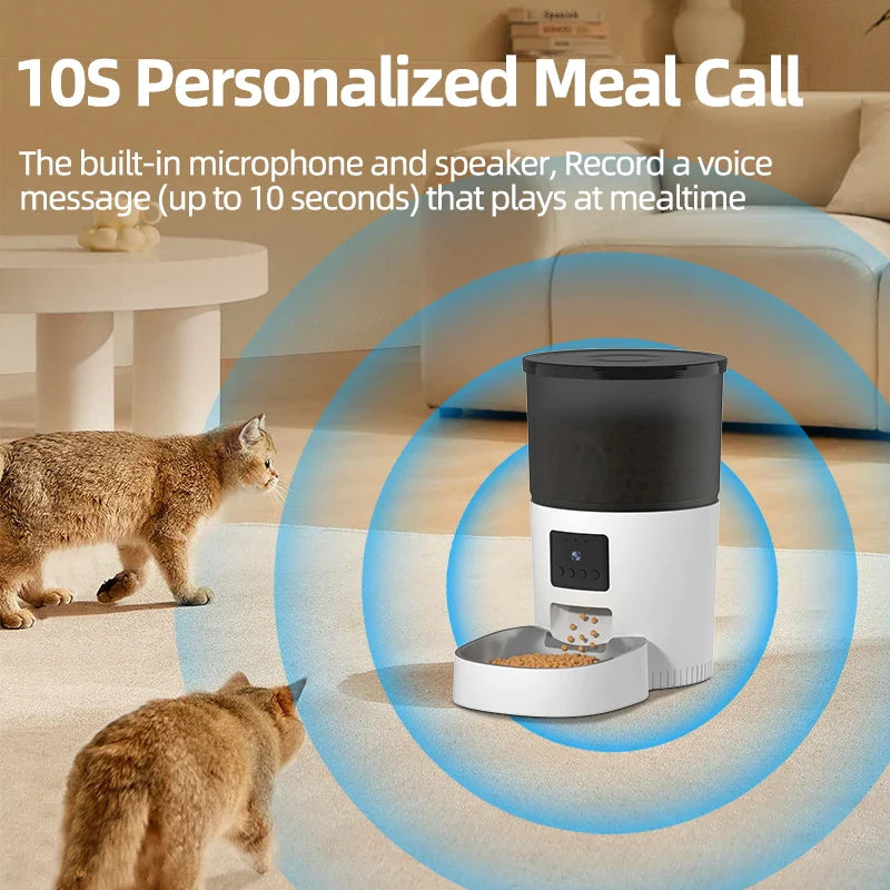 Smart Pet Feeder with Camera and Voice Recorder