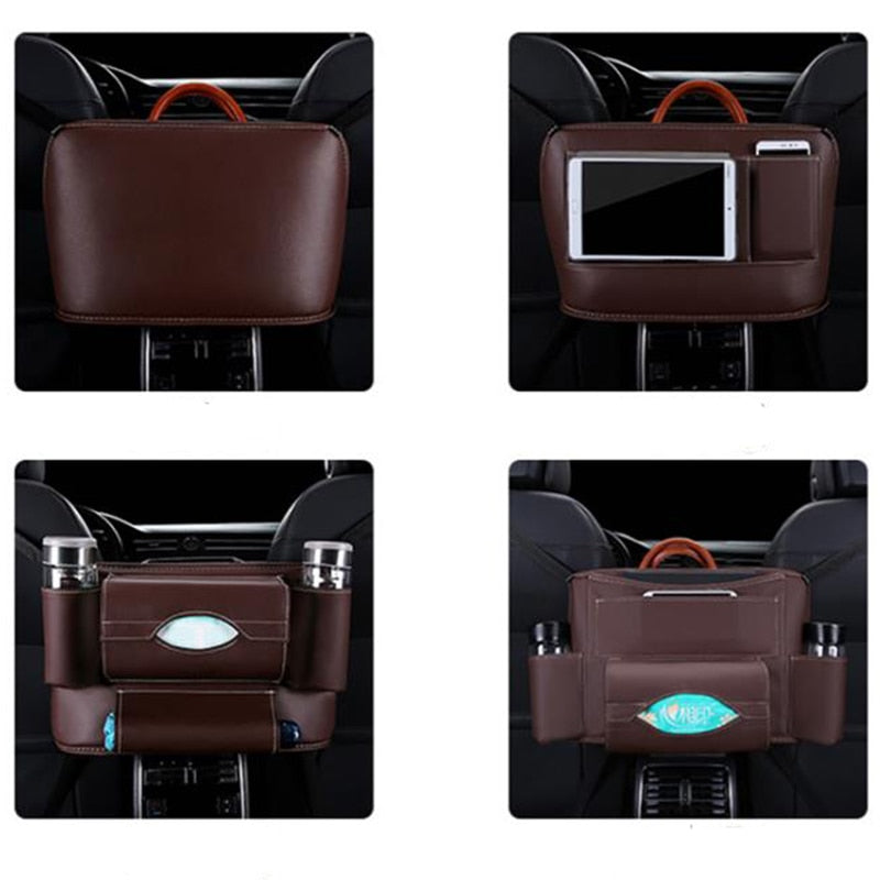 Leather Car Back Seat Organizer