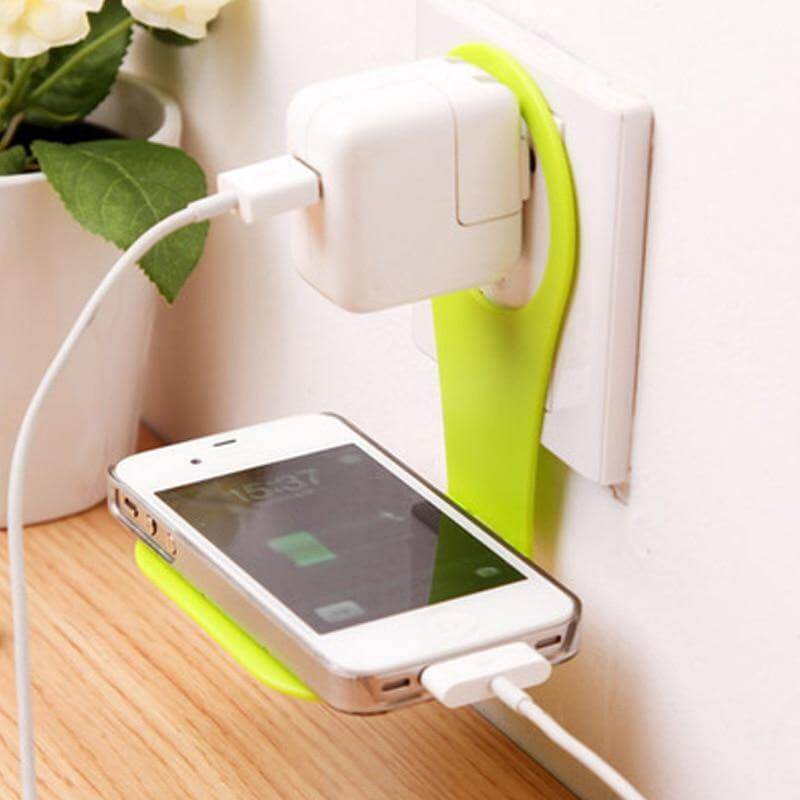 Universal Foldable Wall Outlet Phone Charger Holder