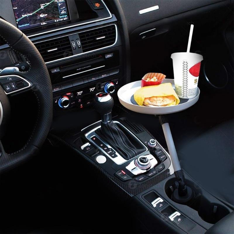 Multifunctional Adjustable Rotating Car Food Tray