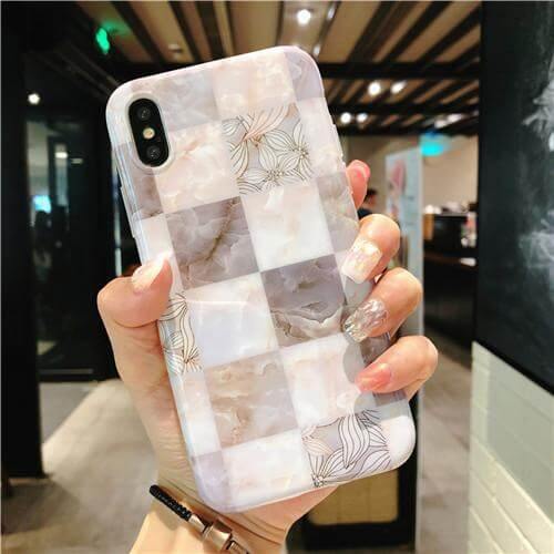 Marble Flower Petals Soft Iphone Cases