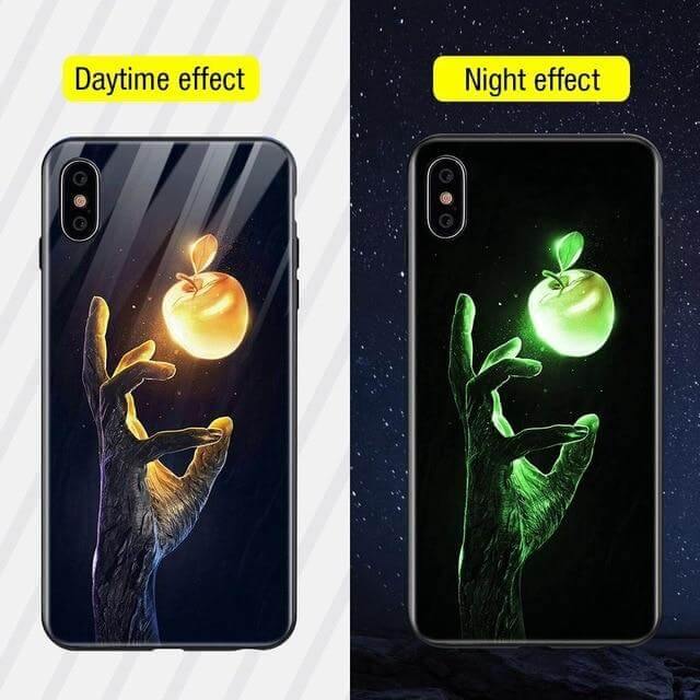 Iphone Luminous Cute Luxury Anti Scratch Glass Case