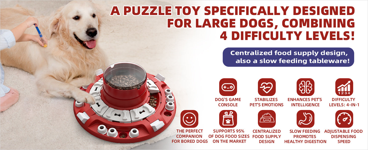 KADTC Interactive Dog Puzzle Toys for Boredom Stimulating Slow