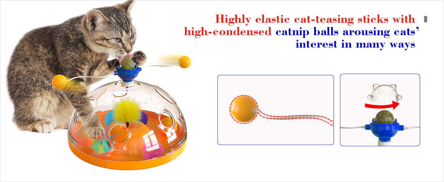 TACKDG Cat Toy Indoor for Cats Interactive Best Kitten Puzzle Toys Seller  Kitty Treasure Chest Puzzles Smart stimulating Mental Stimulation Brain AB