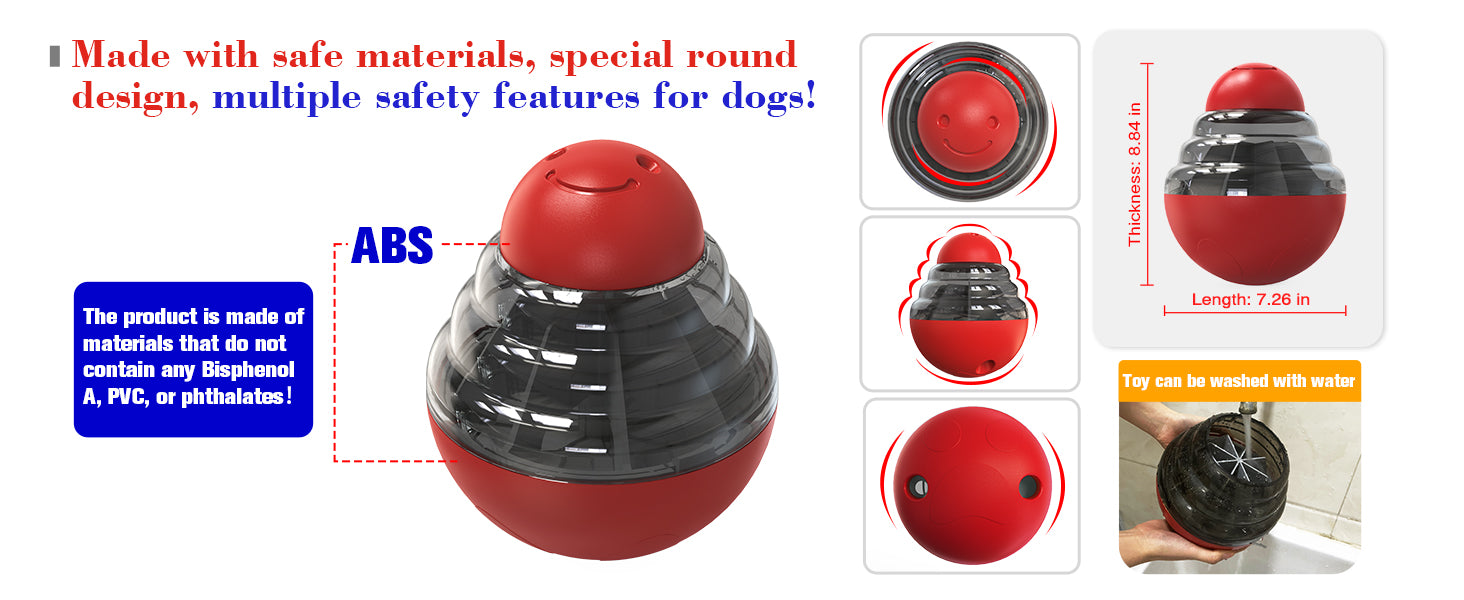 KADTC Dog Tower/Balls Slow Feeder Puzzles Bowl Adjustable Food Dispensing  Toys Brain Mental Stimulation Treat Dispenser Feeding Indestructible Toy