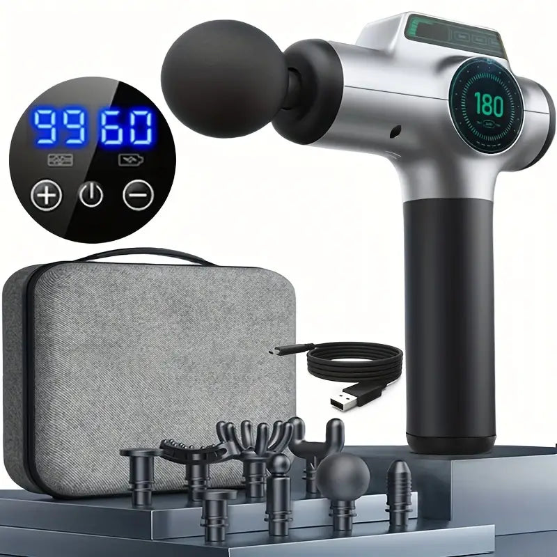 99 Speed LCD Screen Fascia Percussion Massager: Get Deep Tissue Relief with this Powerful Muscle Massage Gun!