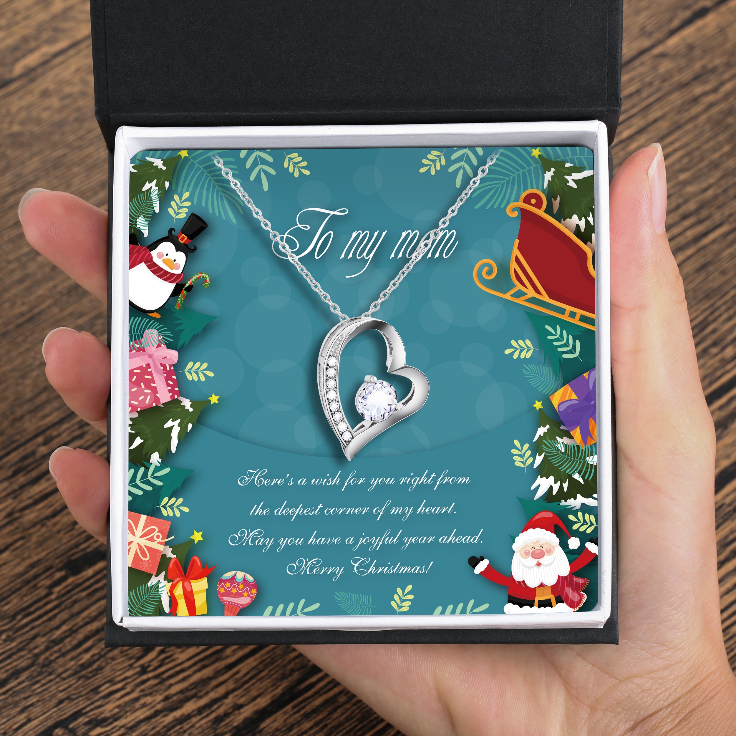 Love Necklace Gift Set for My Love Mom - Best Wished For Christmas Gift