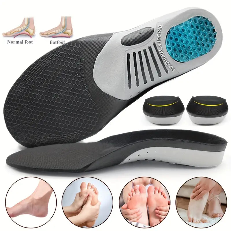 1 Pair 3D Arch Support Orthopedic Sports Insoles For Women/ Men Flat Foot L Orthopedic Plantar Fasciitis Insole Pad Foot Pain Insoles (35-46)