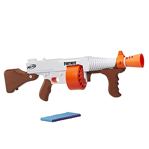 NERF Fortnite DG Dart Blaster, 15-Dart Rotating Drum, Pump Action, 15 Darts, Inspired Fortnite Video Game